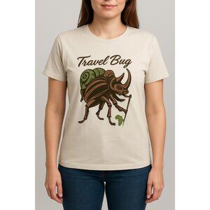 Afrika Joe Graphic T Shirt Travel Bug Women's Size L